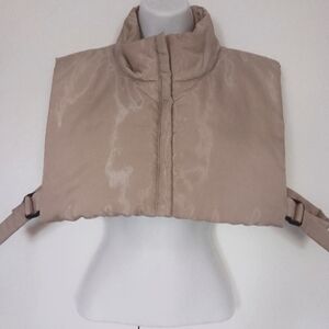 COS Padded Puffer Mock Neck Cropped Vest Insert